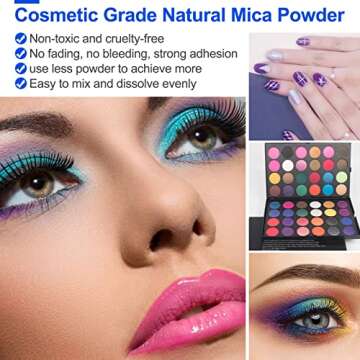CHANGTIKEJI Mica Powder Set with 100 Vibrant Colors