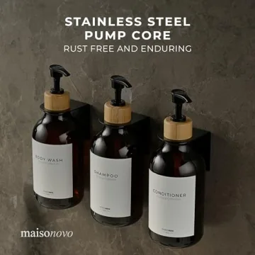 MaisoNovo Shampoo and Conditioner Dispenser Set of 3