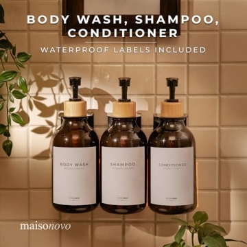 MaisoNovo Shampoo and Conditioner Dispenser Set of 3