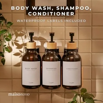 MaisoNovo Shampoo and Conditioner Dispenser Set of 3