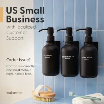 MaisoNovo Shampoo and Conditioner Dispenser Set of 3