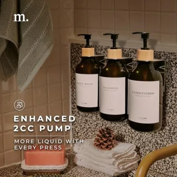 MaisoNovo Shampoo and Conditioner Dispenser Set of 3