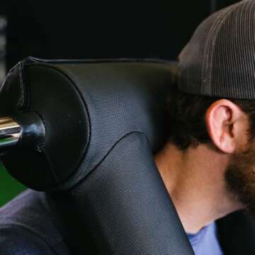 Titan Fitness Rackable Safety Squat Bar, Cambered Barbell with 5" Drop, Rated 1,500 LB, HeftyGrip Shoulder and Arm Pads, 35mm Easy-Grip Hand Grips, Ribbed Olympic Weight Sleeves