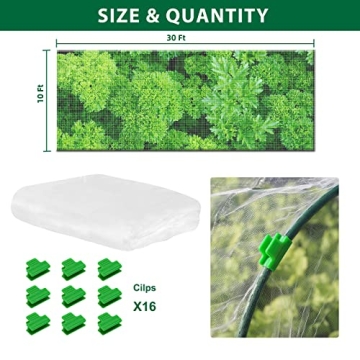 10x30 Ft Garden Netting - Ultra Fine Mesh Pest Barrier