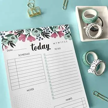 Zynshe Daily Planner Notepad - Stylish & Efficient 2024