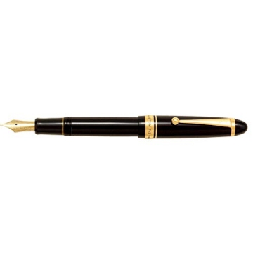 Pilot Custom 743 Black Fountain Pen with Falcon Nib - Elegant Writing Tool