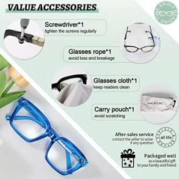 MARE AZZURO Oversized Reading Glasses 1.0 Women Stylish Readers 0 0.50 0.75 1.00 1.25 1.50 1.75 2.00 2.25 2.50 2.75 3.00 3.50 4.00 5.00 6.00 (Blue, 1.0x)