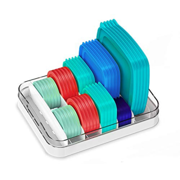 EVERIE Food Container Lid Organizer for Tupperware Lids
