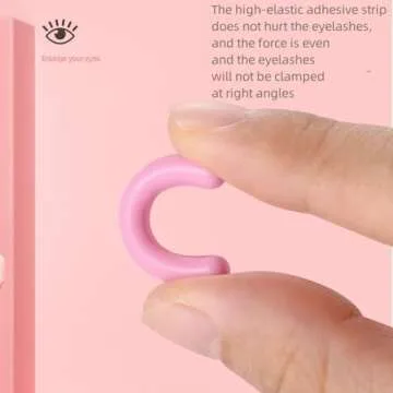 REVGOZU Eyelash Curlers with Small Eyelash Comb & Refill Pads, High On Lash Curler Stainless Steel Eyelash Makeup Tool for Eye-Opening & Lifted Lashes, Wide Angle Beauty Curling Natural Styling