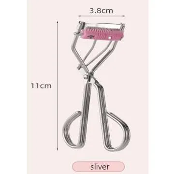 REVGOZU Eyelash Curlers with Small Eyelash Comb & Refill Pads, High On Lash Curler Stainless Steel Eyelash Makeup Tool for Eye-Opening & Lifted Lashes, Wide Angle Beauty Curling Natural Styling