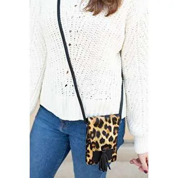 K. Carroll Women's Harper Leopard Vegan Leather Small Crossbody Bag