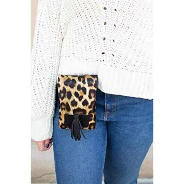 K. Carroll Harper Leopard Vegan Leather Crossbody Bag