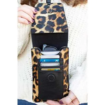 K. Carroll Harper Leopard Vegan Leather Crossbody Bag