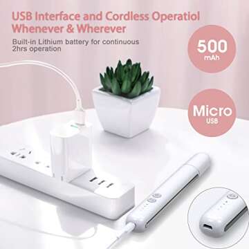 Rechargeable Nail Drill Machine, 33-piece Professional Manicure Pedicure Kit, Electric Nail File Set...