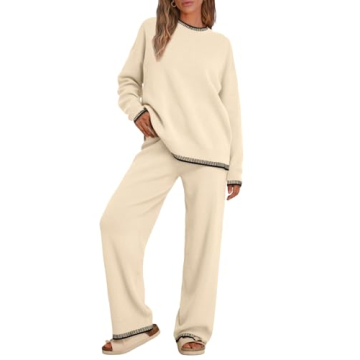 LILLUSORY Comfortable 2 Piece Knit Lounge Set for Women