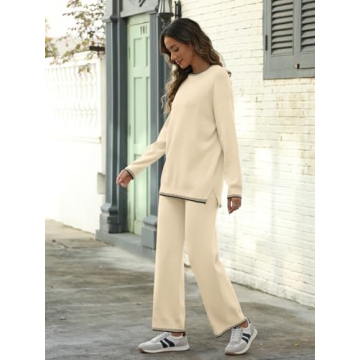 LILLUSORY Comfortable 2 Piece Knit Lounge Set for Women