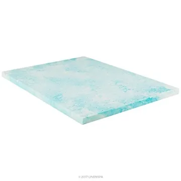 LINENSPA Gel Swirl Memory Foam Mattress Topper 3 Inch