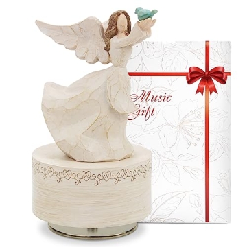 Saeifin Music Box with Guardian Angel Figurine - Hand-Painted Gift