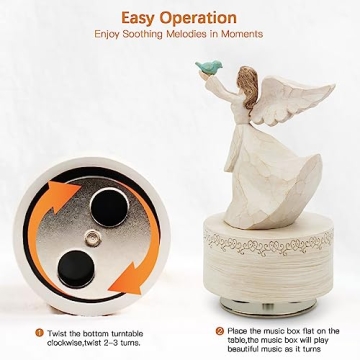 Saeifin Guardian Angel Music Box - Hand-Painted Gift