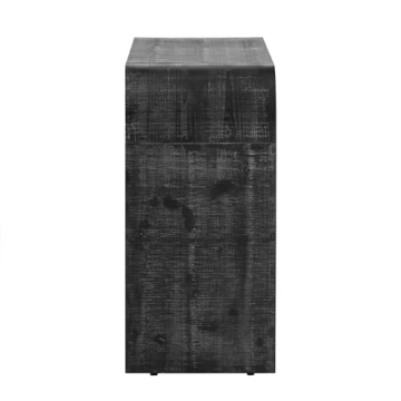 Elefesign Retro Minimalist Curved Sideboard with Gold Handles