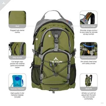 TETON Sports Oasis 18L Hydration Pack Ideal for Outdoor Use