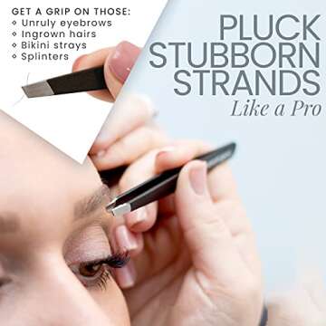 High-Precision 5-Piece Tweezer Set by Tweezer Guru