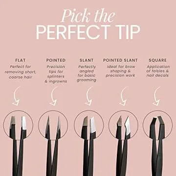 High-Precision 5-Piece Tweezer Set by Tweezer Guru