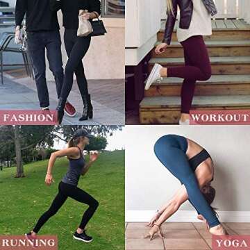 Diravo Fleece Lined Leggings Womens Fashion High Waist Tummy Control Leggings for Women Winter Warm (3 Pack-Black)