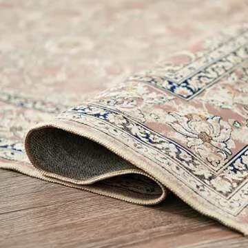 jinchan 5x7 Washable Vintage Area Rug for Living Dining