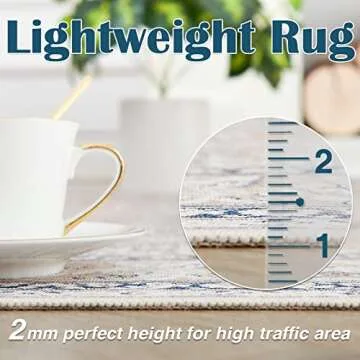 jinchan 5x7 Washable Vintage Area Rug for Living Dining