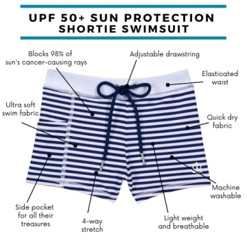 SwimZip Shorties - UPF 50+ Swim Shorts for Kids