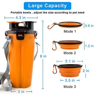 Dog Travel Water Bottle & Bowls Set for Easy Pet Feeding