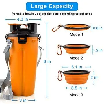 Dog Travel Water Bottle & Bowls Set for Easy Pet Feeding