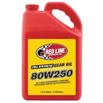 Red Line 58605 80W250 GL-5 Full Synthetic Gear Oil for Hypoid Differentials - 1 Gallon
