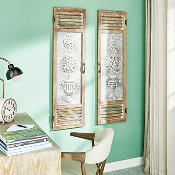 Deco 79 Metal Tree Home Wall Decor Relief Sculpture Set - Rustic Farmhouse Style for Your Wall Decor...