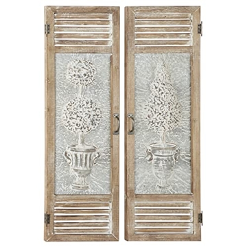 Deco 79 Metal Tree Wall Decor Set for Rustic Charm