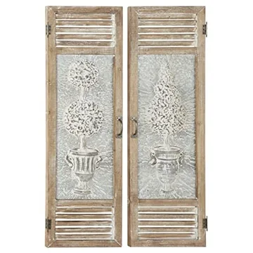 Deco 79 Metal Tree Wall Decor Set for Rustic Charm