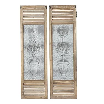 Deco 79 Metal Tree Wall Decor Set for Rustic Charm