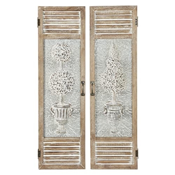 Deco 79 Metal Tree Wall Decor Set for Rustic Charm