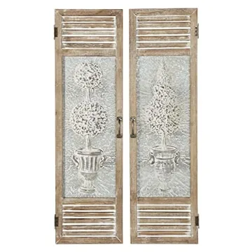 Deco 79 Metal Tree Wall Decor Set for Rustic Charm