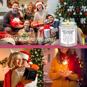 LOTICONA Happy Birthday Women Candle Gift for Friends