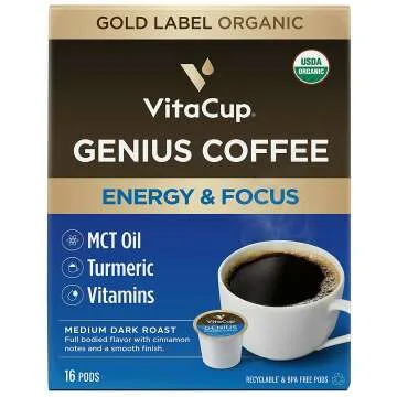 VitaCup Genius Keto Coffee Pods - Energy & Focus Booster
