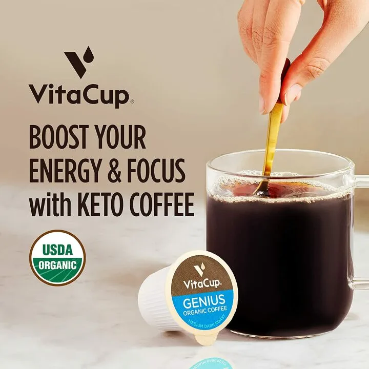 VitaCup Genius Keto Coffee Pods - Energy & Focus Booster