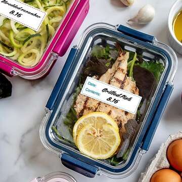 Risepekt Freezer Labels, 300 Pcs Removable Food Storage Labels for Containers, 1x3 inch, Waterproof, Oil Resistant, No-Residue, Super Sticky, for Kitchen, Restaurants, Grocery Stores, Markets