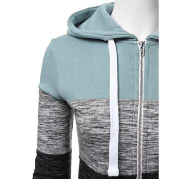DOUBLJU Women’s Lightweight Zip-Up Casual Hoodie Jacket