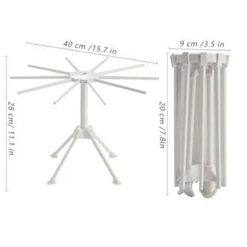 2 Pack Foldable Pasta Drying Rack for Easy Homemade Noodles
