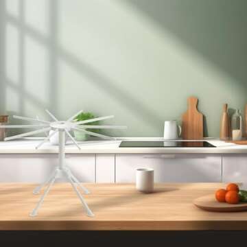 2 Pack Foldable Pasta Drying Rack for Easy Homemade Noodles