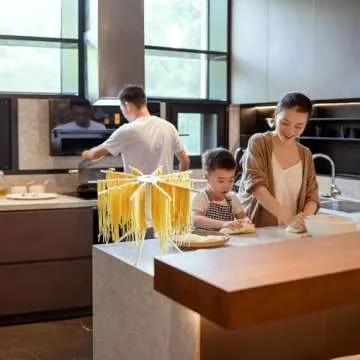 2 Pack Foldable Pasta Drying Rack for Easy Homemade Noodles