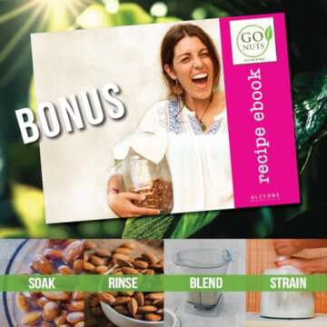 GO NUTS Nut Milk Bag 2 Pack Premium Quality BPA Free Nylon Plant-Based Milk Strainer, washable & Reusable for Almond Milk, Cold Brew, Juices, and More – Triple-Stitched, Chef-Approved ”12x12”