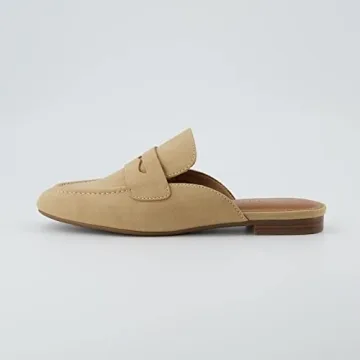 CUSHIONAIRE Women's Yale Slip On Mule +Memory Foam, Wide Widths Available, Sand 8